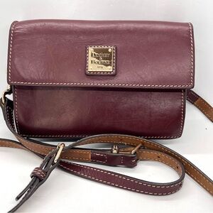 Dooney & Bourke Florentine Leather Crossbody Burgundy GUC